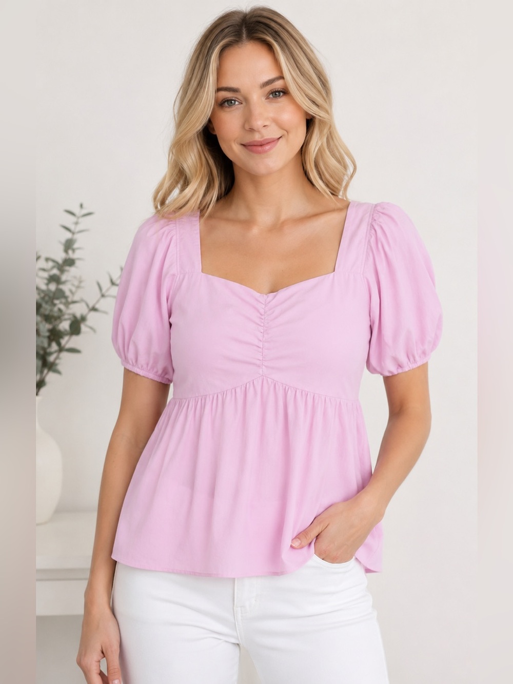Old Navy Babydoll puff-sleeve top